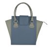 Kožená luxusná kabelka č.8644 v modro šedej farbe