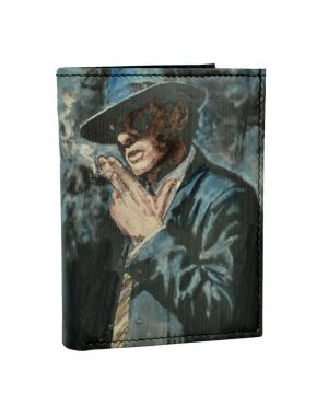 Ručne maľovaná peňaženka 8560 s motívom Muž s cigaretou