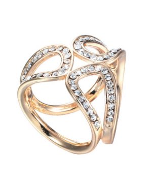 Elegantný kruhový šperk pre šatku alebo šál v zlatej farbe (1)