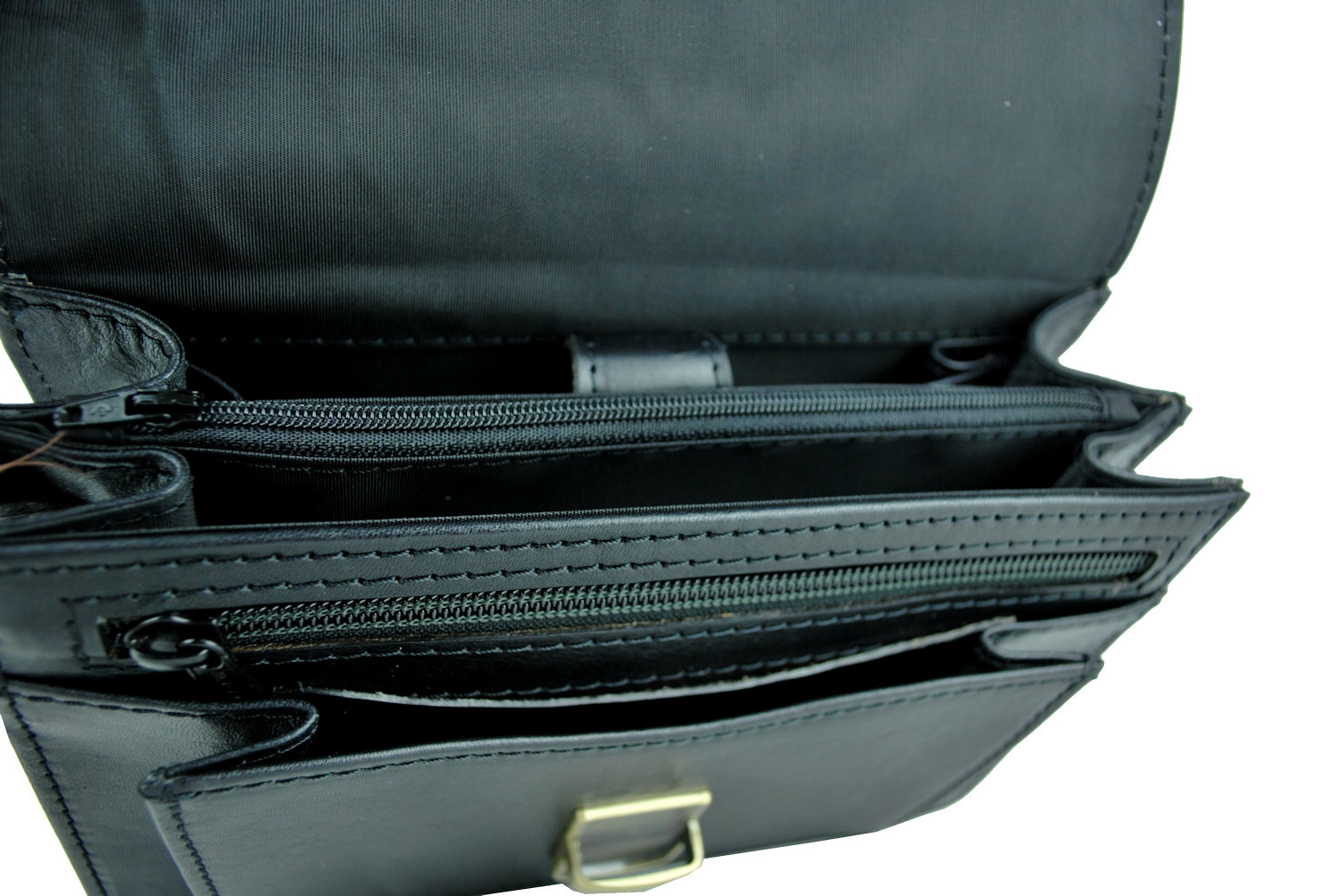 Luxusná kožená etua č.7883, viacúčelové púzdro v čiernej farbe – Obrázok 6