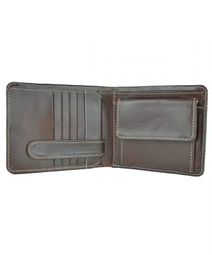 Peňaženka z prírodnej kože č.7992 v tmavo hnedej farbe (6)