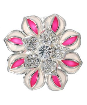 Romantický ozdobný šperk na šatku v tvare ružového kvetu