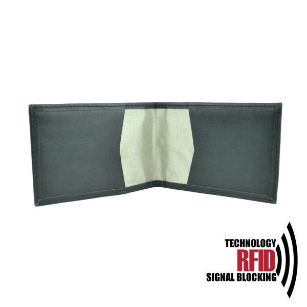 Kožené RFID púzdro vybavené blokáciou RFID NFC v čiernej farbe (1)