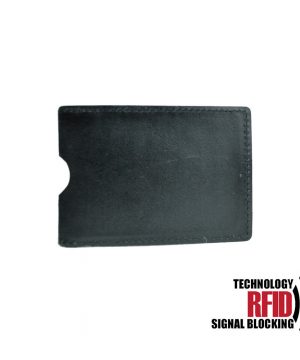Ochranné kožené púzdro na debetné a kreditné karty, čierna farba (2)
