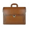 Kožená aktovka z pravej hovädzej kože č.8418, ručne tieňovaná vo svetlo hnedej farbe