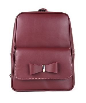 Exkluzívny kožený ruksak z pravej hovädzej kože č.8666 v bordovej farbe