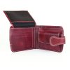 Elegantná kožená peňaženka č.8467 v bordovej farbe, ručne tamponovaná,