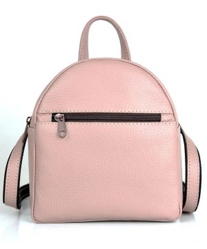 Mini kožený ruksak z pravej kože č.8748 v ružovej farbe.