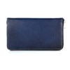 Dámska nákupná kožená peňaženka č.8606 ručne tieňovaná v tmavo modrej farbe