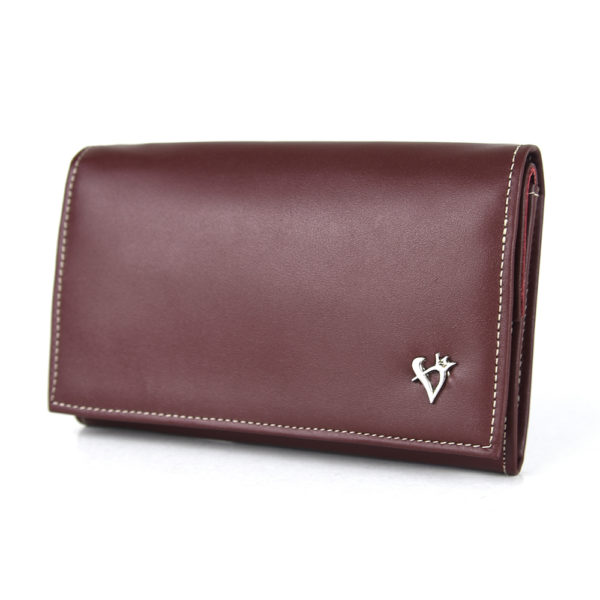 Dámska luxusná kožená peňaženka v bordovej farbe
