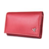 Dámska luxusná kožená peňaženka v červenej farbe