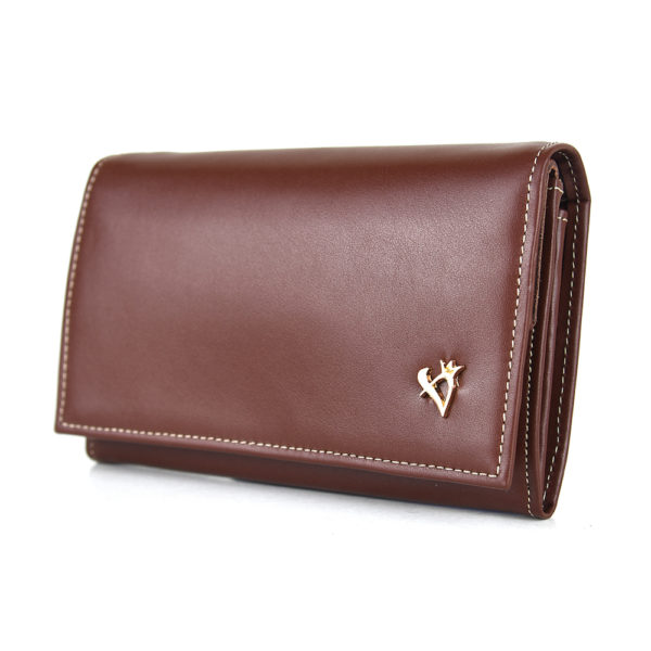 Dámska luxusná kožená peňaženka v hnedej farbe