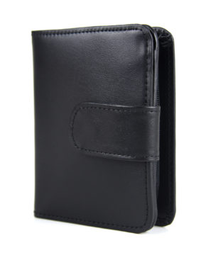 Kožená malá dámska peňaženka č.8504, čierna farba
