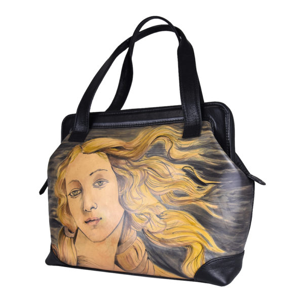 Ručne maľovaná kabelka č.8221 inšpirovaná motívom Sandro Botticelli - Zrodenie Venuše - Image 4