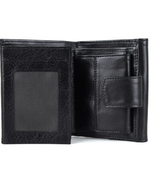 Kožená unisex peňaženka č.8287 v čiernej farbe