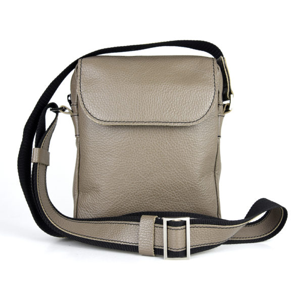 Crossbody kožená taška z pravej kože č.8365 v khaki farbe - Image 8