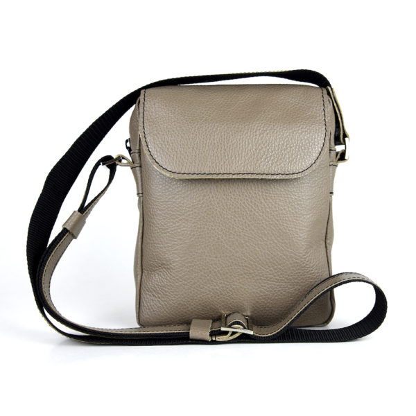 Crossbody kožená taška z pravej kože č.8365 v khaki farbe - Image 7