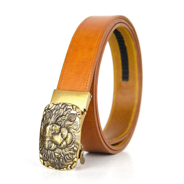 Opasok z pravej kože s automatickou prackou GOLD LION - Image 5