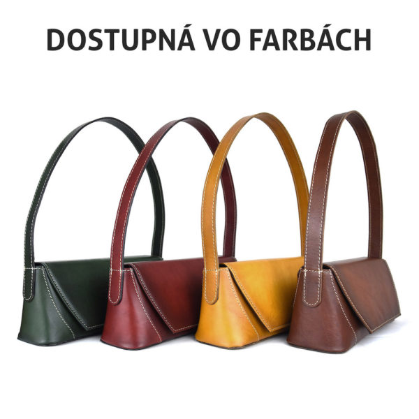 Kabelka z pravej kože 7816 ručne tieňovaná v cigaro farbe - Image 6