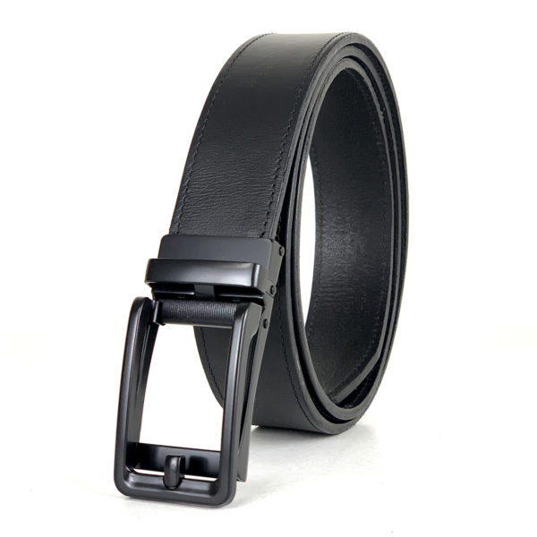 Opasok z pravej kože s automatickou prackou BLACK BELT