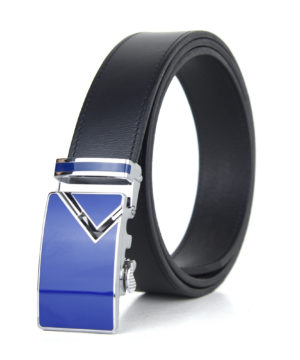 Kožený opasok s automatickou prackou BLUE TOP