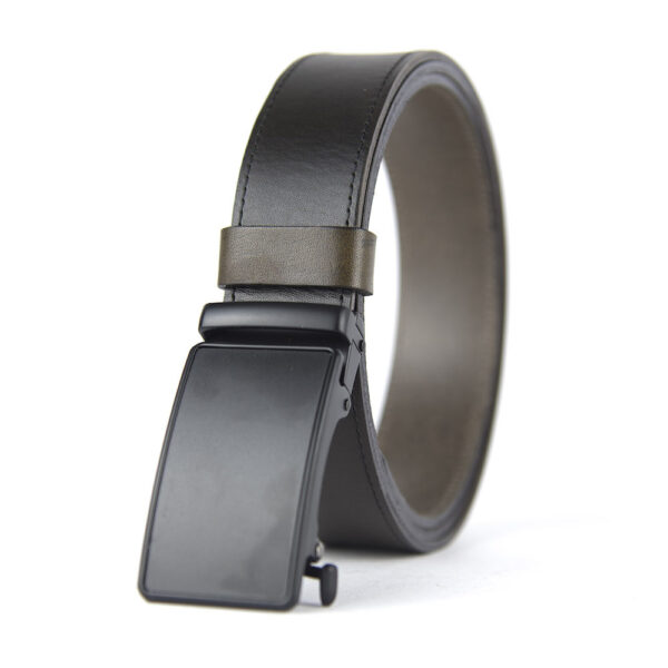 Luxusný kožený opasok s brzdou, šírka 3.5cm - BLACKY - Image 4