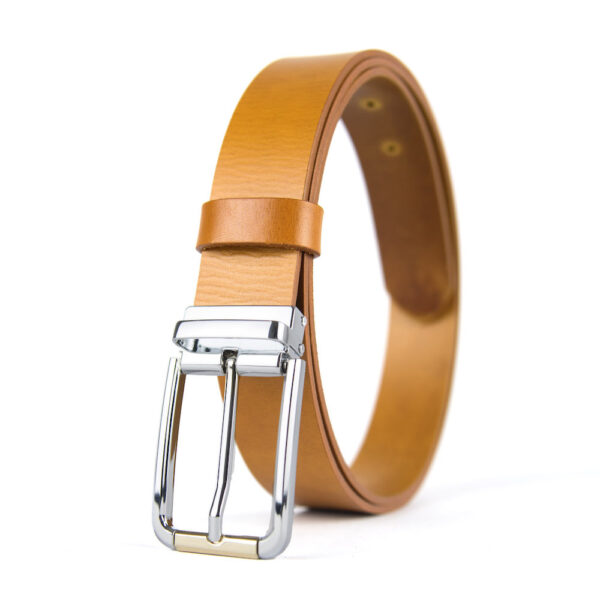 Kožený opasok SILVER GOLD, šírka 3.3cm, Ručná výroba na Slovensku - Image 6
