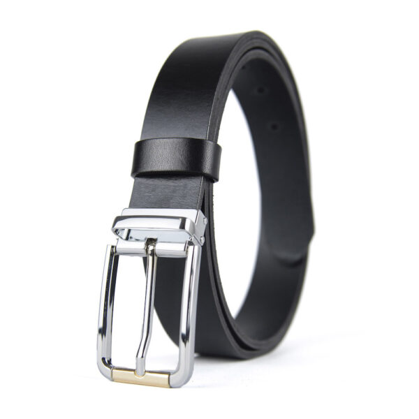 Kožený opasok SILVER GOLD, šírka 3.3cm, Ručná výroba na Slovensku
