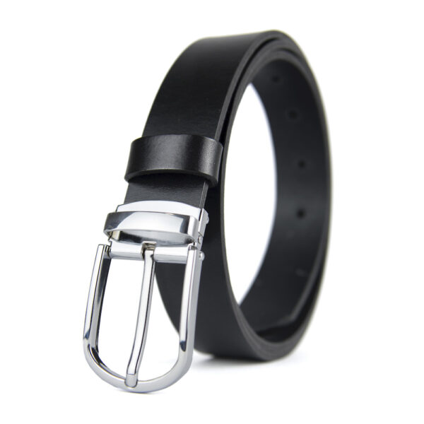 Kožený opasok NEW SILVER, šírka 3.3cm, Ručná výroba na Slovensku