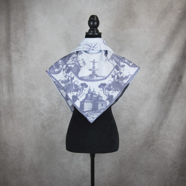 Hodvábna šatka SLOVENSKO LILAC, 90 x 90cm, Made in SLOVAKIA