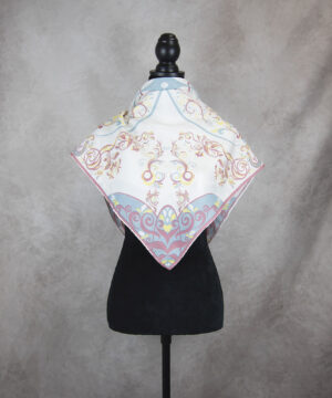 Hodvábna šatka ORNAMENT VZOR_2, 90 x 90cm, Made in SLOVAKIA