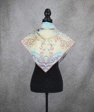 Hodvábna šatka ORNAMENT VZOR_4, 90 x 90cm, Made in SLOVAKIA