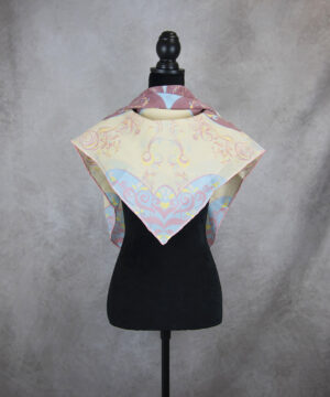 Hodvábna šatka ORNAMENT VZOR_1, 90 x 90cm, Made in SLOVAKIA
