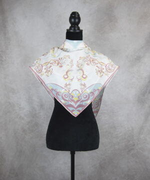 Hodvábna šatka ORNAMENT VZOR_8, 90 x 90cm, Made in SLOVAKIA