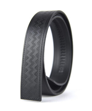 Kožený remeň pre opasky s automatickou prackou, šírka 3.5cm, čierny dekor
