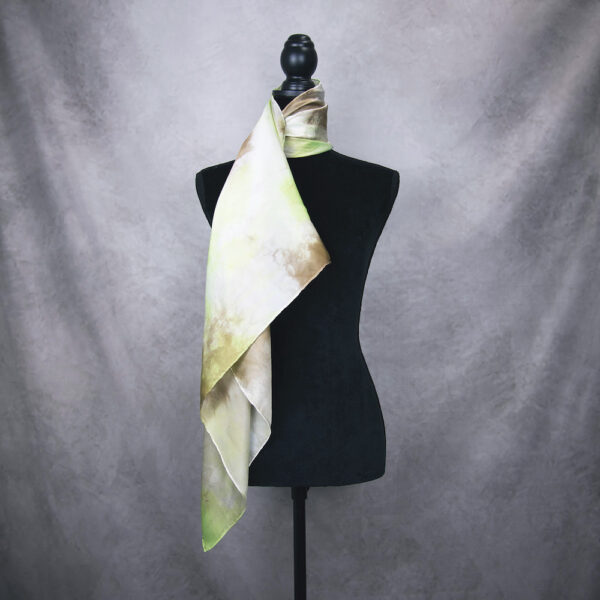 Hodvábna šatka LIMITED_102, Ručná výroba na Slovensku, 90 x 90cm - Image 2
