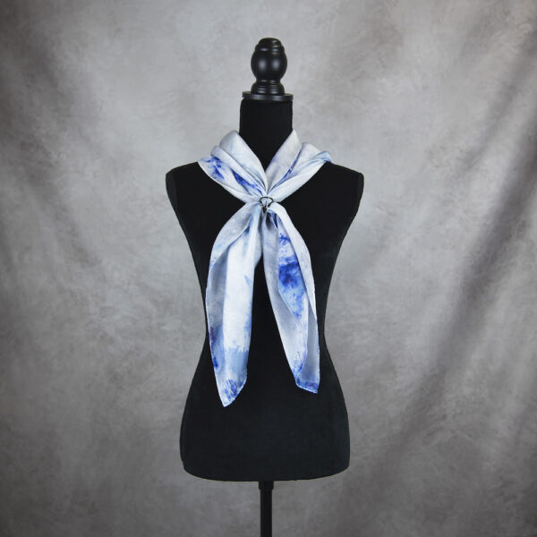 Hodvábna šatka LIMITED_139, Ručná výroba na Slovensku, 90 x 90cm - Image 4