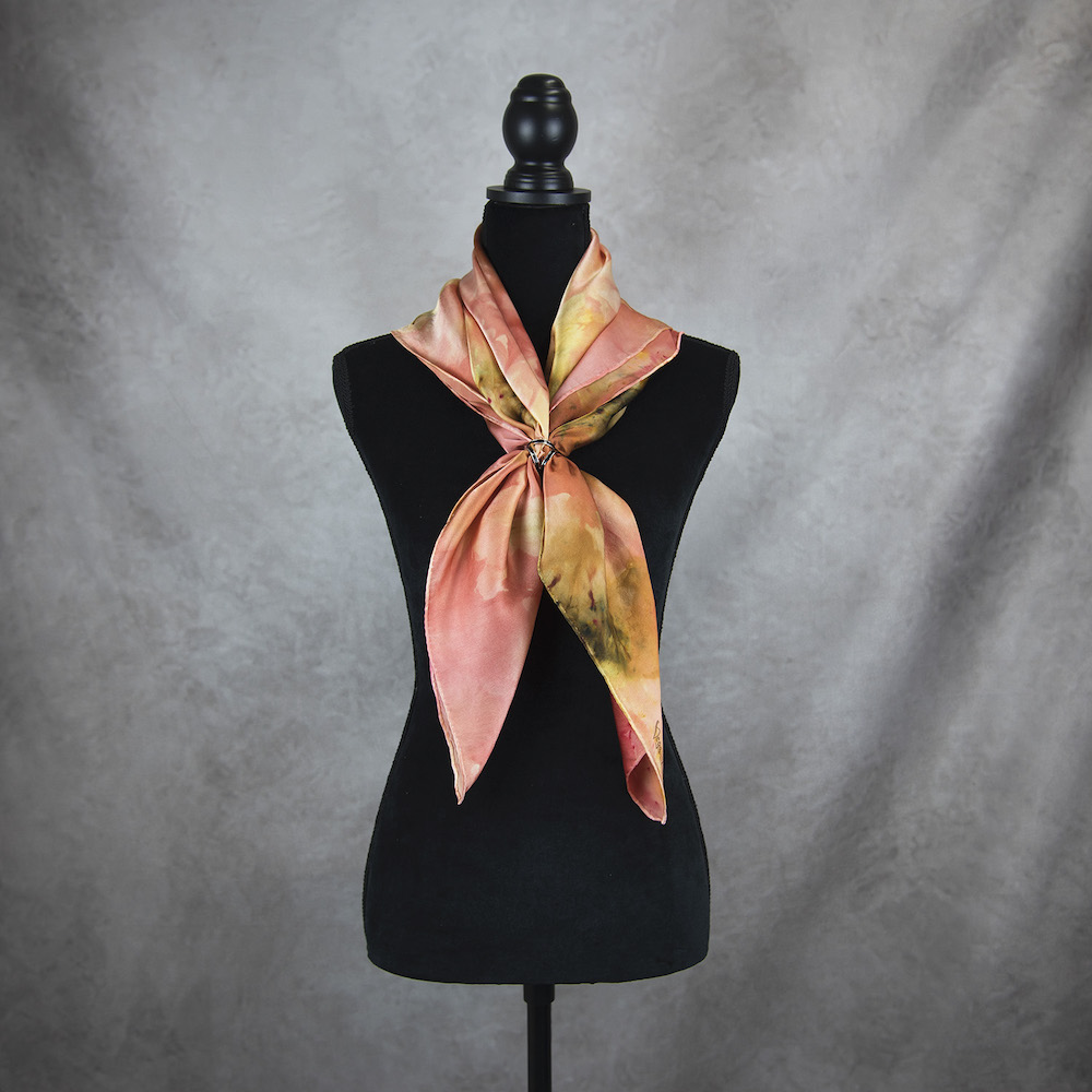 Hodvábna šatka LIMITED_150, Ručná výroba na Slovensku, 90 x 90cm – Obrázok 4