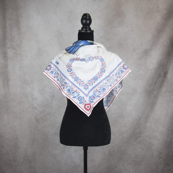 Hodvábna šatka TANEČNICA, 90 x 90cm, Made in SLOVAKIA