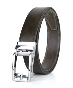 Opasok z pravej kože s automatickou prackou SILVER BELT – Obrázok 4