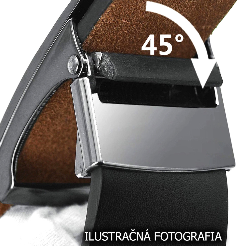 Opasok z pravej kože s brzdovou prackou, šírka 3.5cm - CLEAR – Obrázok 6