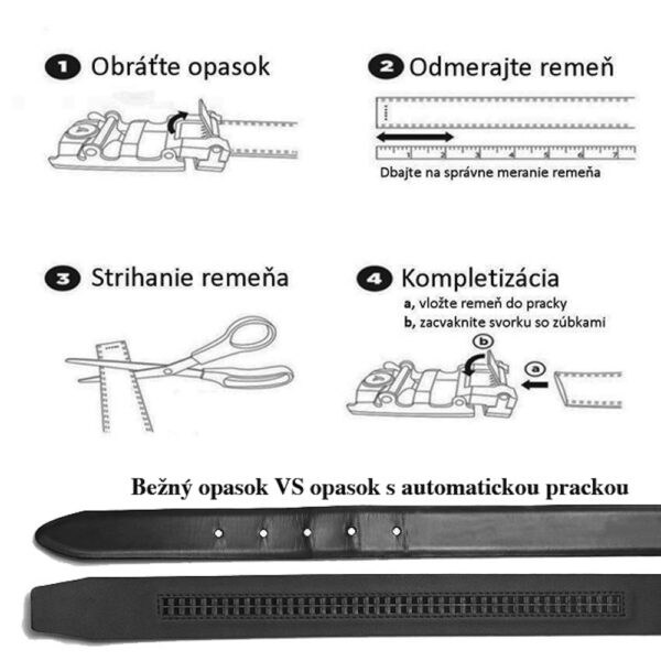 Opasok z pravej kože s automatickou prackou SPORT - Image 7