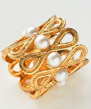 Brošňa na šatku a šál Infinity v zlatej farbe