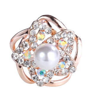 Alternative view of Ozdoba na šatku a šál v podobe kvetiny so sklíčkami