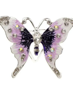 Ozdoba pre šatku či šál v podobe ružového motýľa