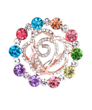 Alternative view of Ozdobný farebný trojprstenec na šatku a šál