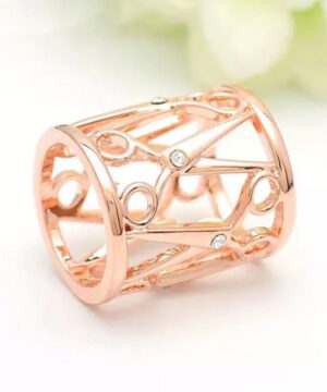 Alternative view of Rúrková ozdoba na šatku a šál Scissors v zlatej farbe