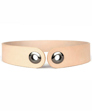 Kožený úzky opasok viazaný šatkou – Prírodný, Výroba na Slovensku