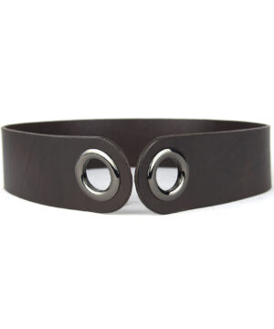 Kožený opasok viazaný šatkou – Tmavo hnedý, Výroba na Slovensku