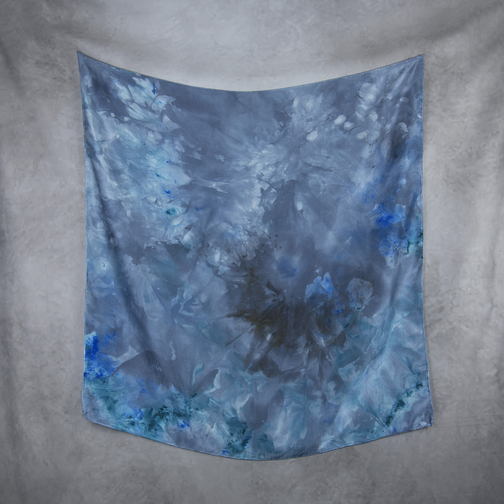Hodvábna šatka LIMITED_292, Ručná výroba na Slovensku, 90 x 90cm – Obrázok 2